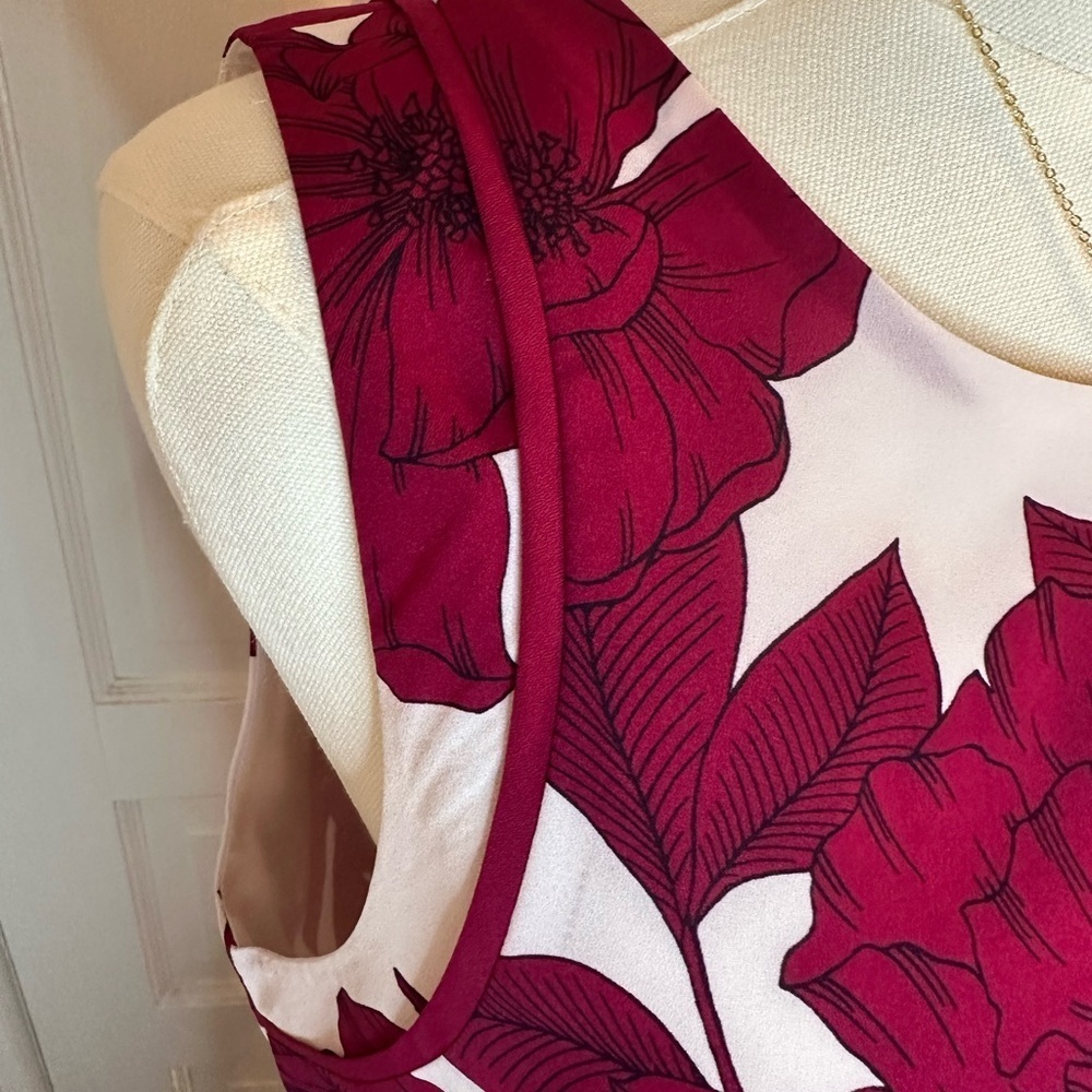 Banana Republic Red and White Floral Dress - Picture 3 of 6